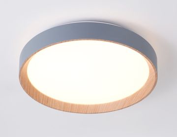 Потолочный светодиодный светильник с пультом 60W 3000-6400K FZ1322 GR/LWD серый/светлое дерево Orbital Design Ambrella