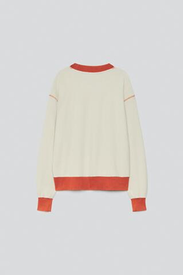 ZARA X BAISI GUADAGNINO ТОЛСТОВКА С НАШИВКАМИ, ОРАНЖЕВЫЙ