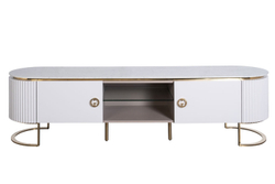 Тумба под телевизор 200x47x52 см Garda Decor Luchianoмраморная столешница