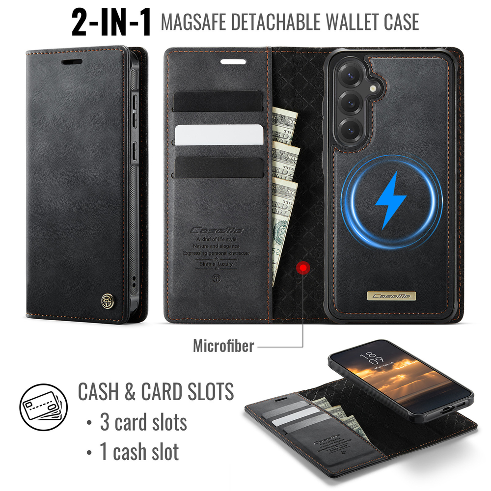 Чехол-кошелек CaseMe 2 in 1 MagSafe Samsung Galaxy S25+