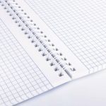 Тетрадь А4, 96 л., BRAUBERG, гребень, клетка, матовая ламинация, "NoteBookMono" (микс в спайке), 405315