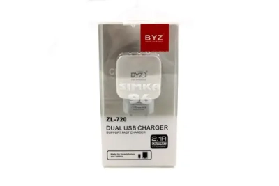 СЗУ BYZ ZL-720 2 выходаUSB 2.1А