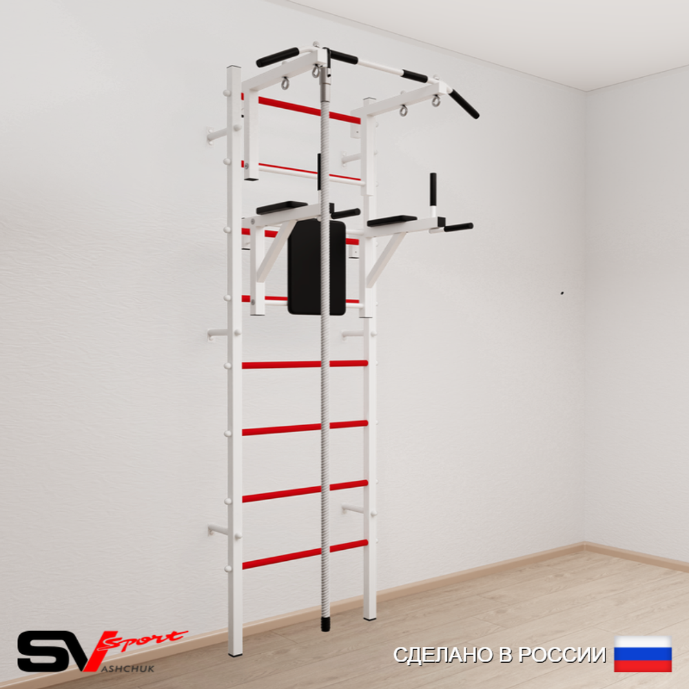 Шведская стенка Sv Sport усиленная 670 (Турник стандарт/Брусья/Канат)