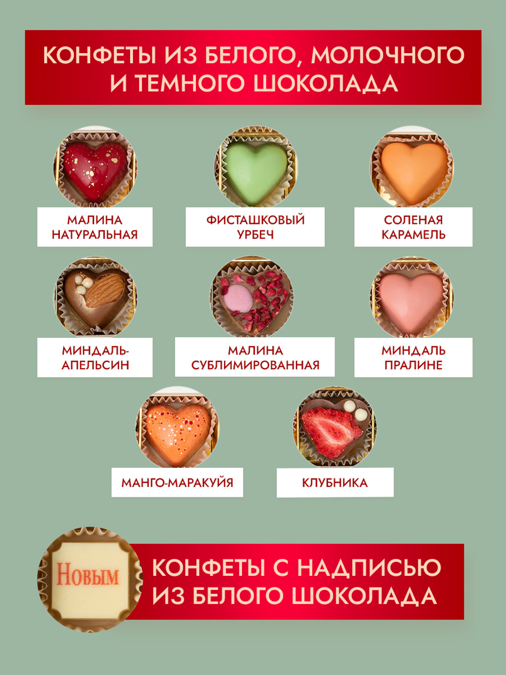 Конфеты шоколадные коробка набор подарочный ручной работы