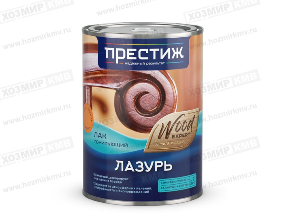 0,9 л (ПРЕСТИЖ) лак ЛАЗУРЬ алкидный ОРЕГОН по дереву