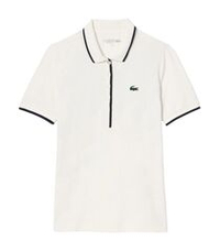 Женское поло Lacoste Regular Fit Tennis Heat Regulating - white/navy blue