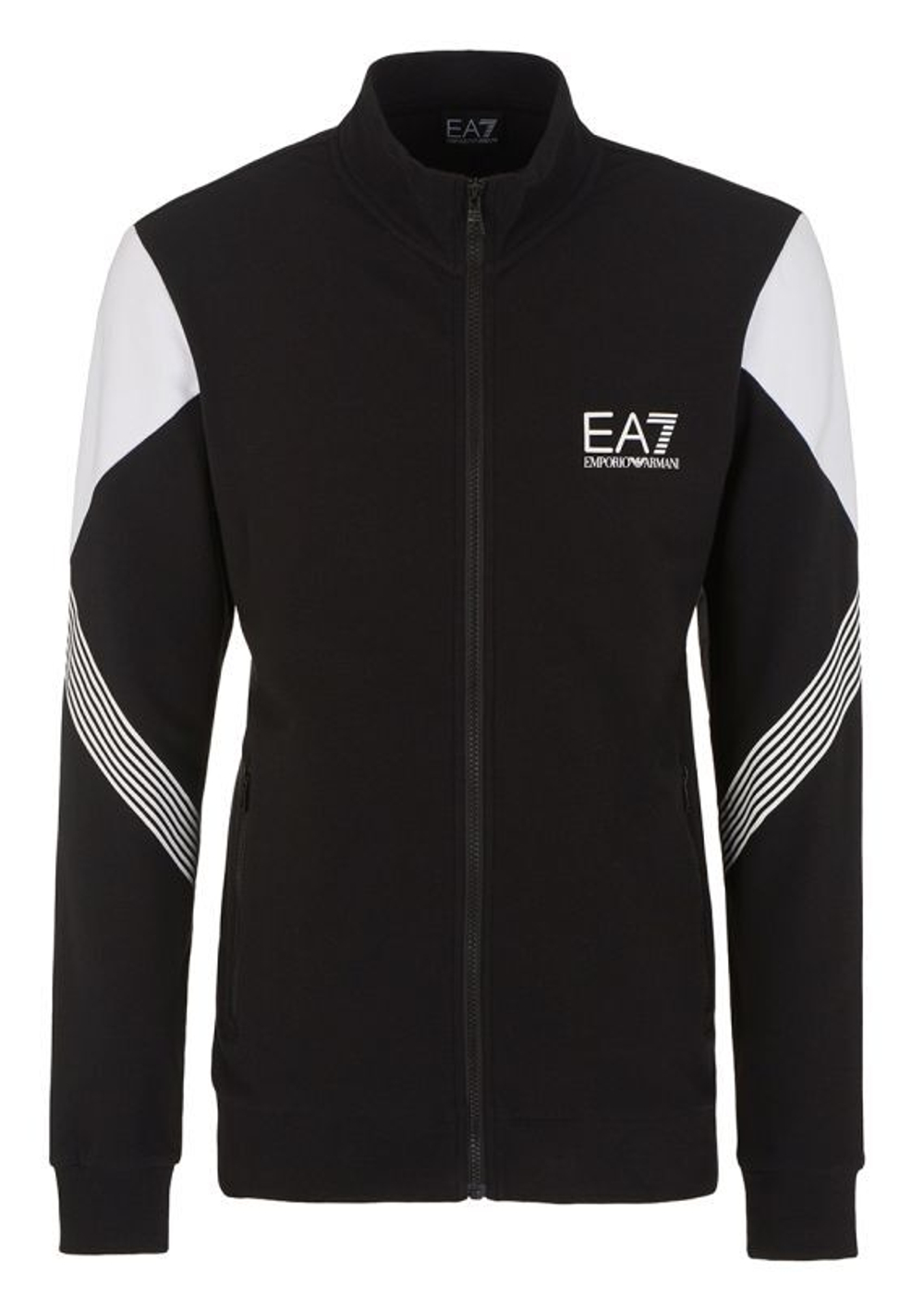 Мужская теннисная кофта EA7 Man Jersey Sweatshirt - black