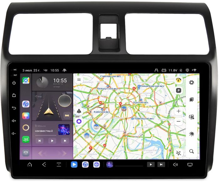Магнитола для Suzuki Swift 2004-2010 - Kuberg QLed, Android 13, Быстрейшая, CarPlay, SIM-слот