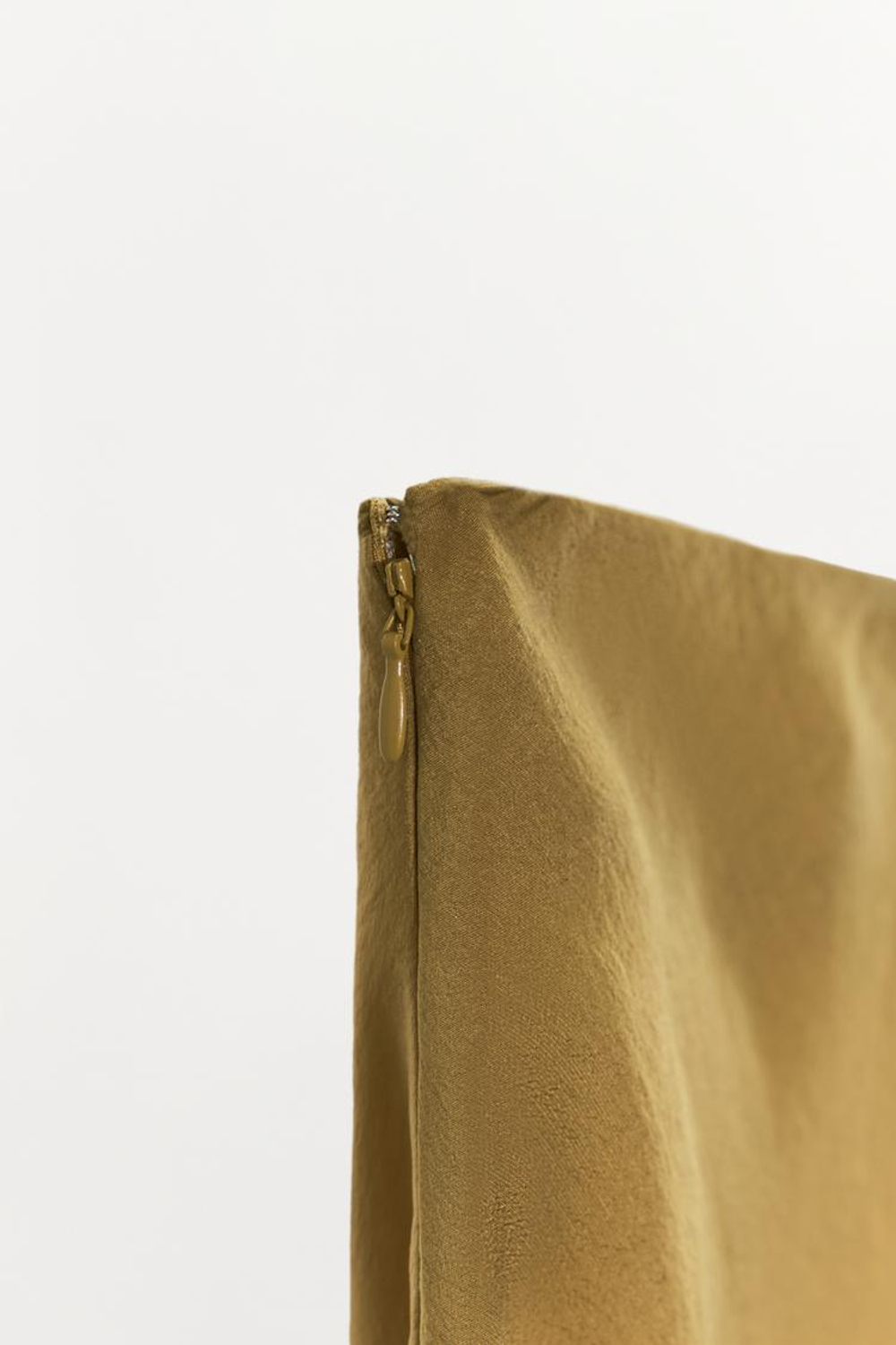 ZARA ЮБКА МИДИ С КРУЖЕВОМ, ГОРЧИЧНЫЙ