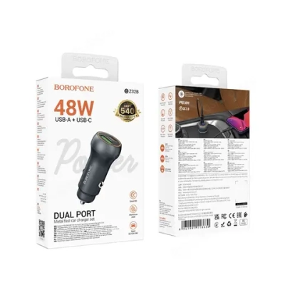 Автомобильное зарядное устройство для Type-C Borofone BZ32B (black)