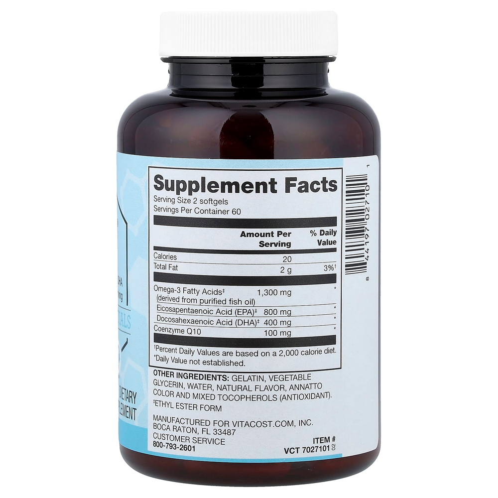 Vitacost, Synergy®, Mega EFA® с коэнзимом Q10, 120 капсул