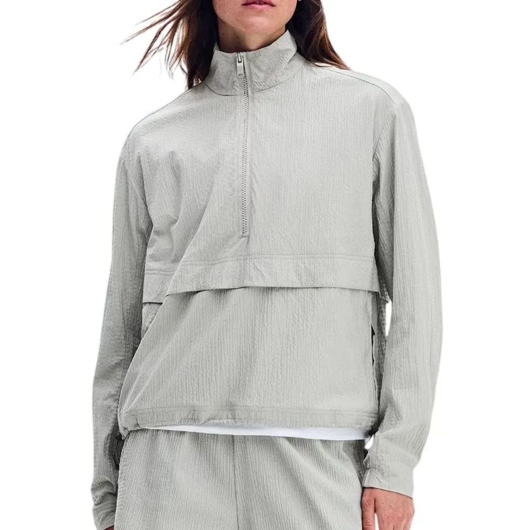 Женская теннисная куртка On Courtside 1/2 Zip Eaze - brume