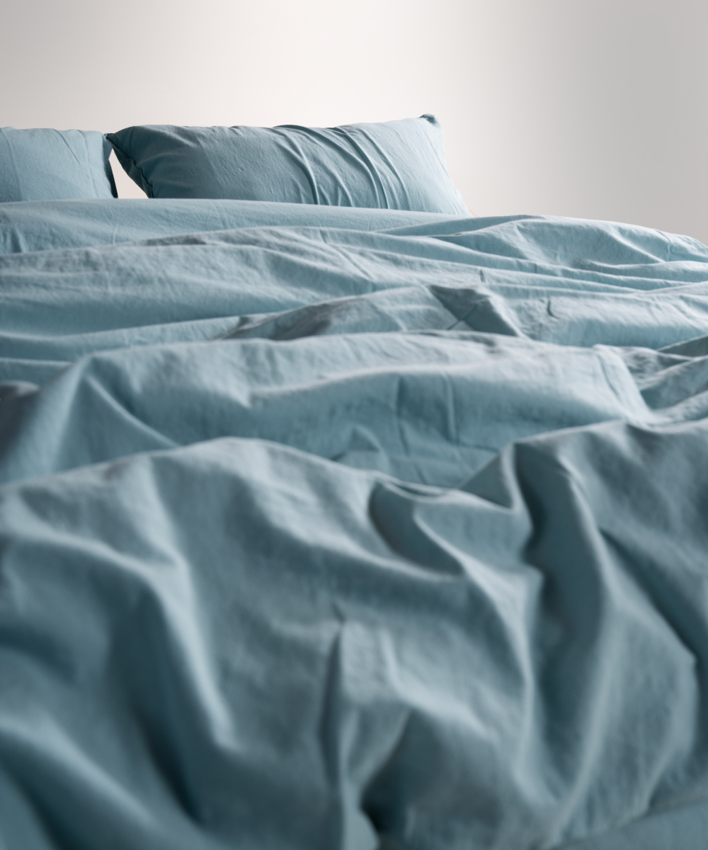 Lımasso КПБ 4 пр. Stonewashed Standart Mineral Blue пододеяльник 200*220, простынь 240*260, наволочки 50*70 2шт