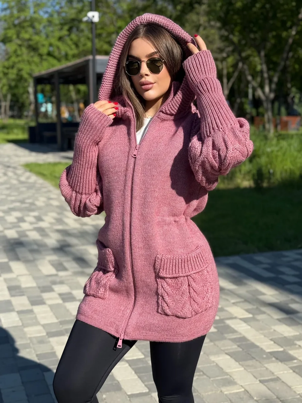 Кардиган куртка анорак вязаный
