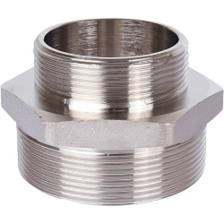 Ниппель лат. 2"х 2 1/2" STOUT (никель)