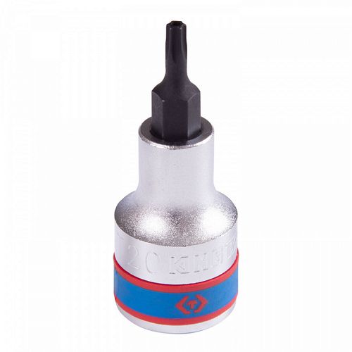 KING TONY (402720) Насадка (бита) торцевая 1/2", Torx, T20, L = 60 мм, с отверстием