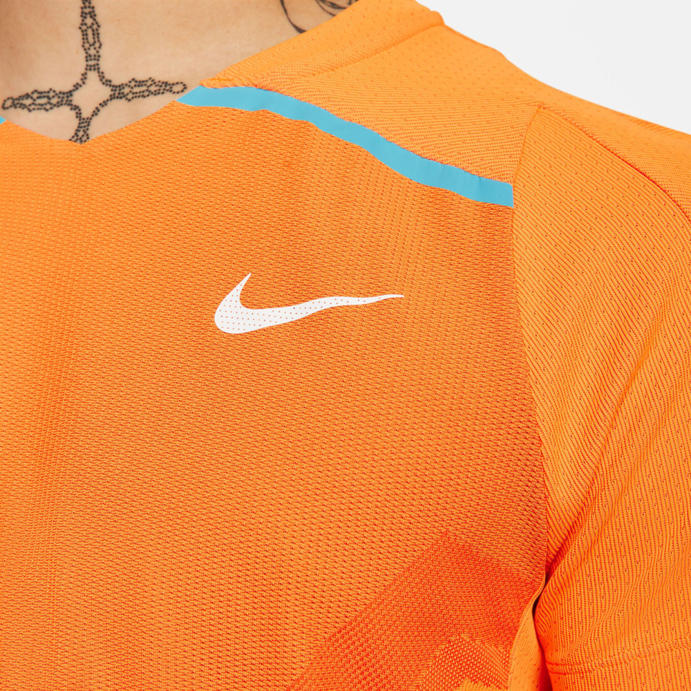 Мужское теннисное поло Nike Dri-Fit Advantage RAFA Court T-Shirt Men - Orange