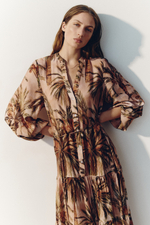 Платье с принтом и ярусами - H&M