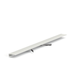 Микроплинтус белый муар алюминиевый Laconistiq Micro 15 Classic 15x5x2450 мм