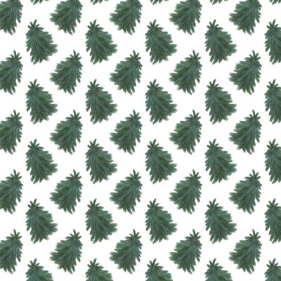 Hand Drawn Seamless Pattern with Christmas Tree. Новогодний паттерн с маленькими зелеными елочками.