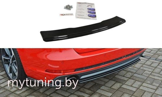 Сплиттер бампера заднего V.2 для AUDI A4 B9 Avant S-Line (15-...)