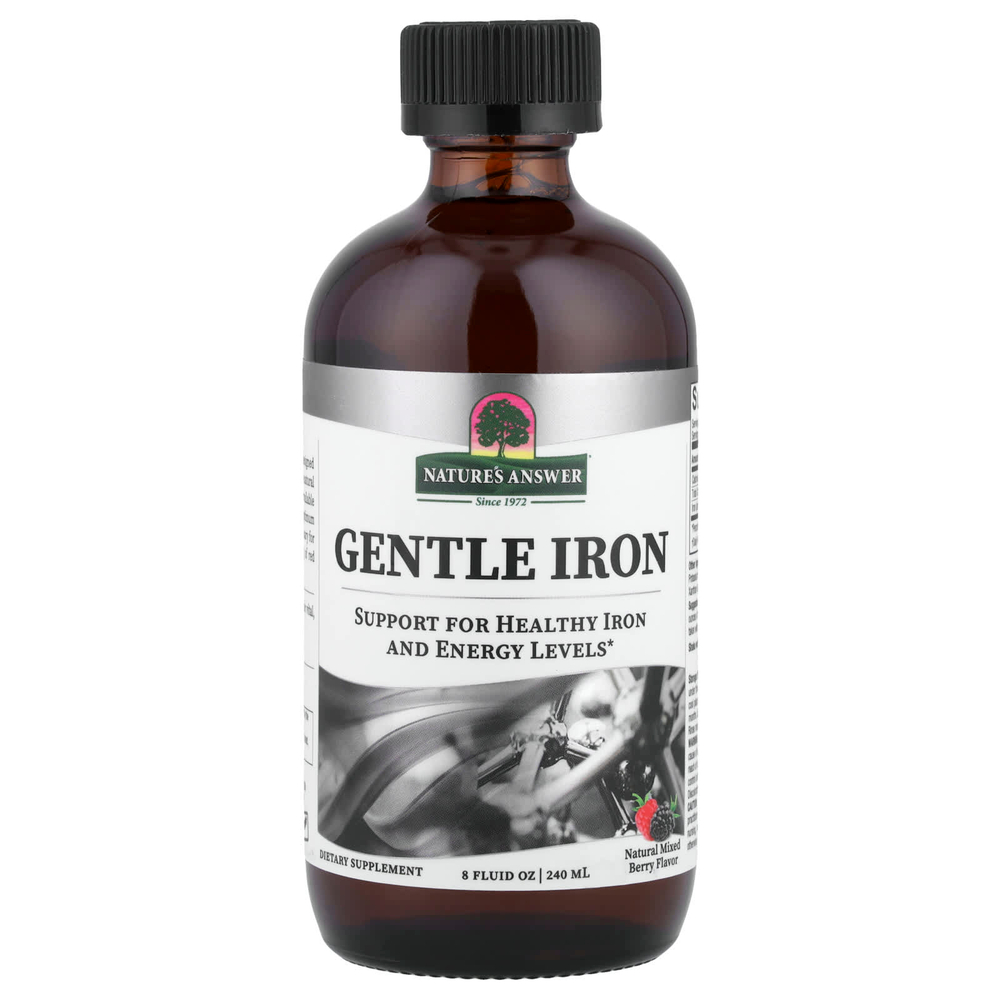 Nature's Answer, Gentle Iron, натуральное ягодное ассорти, 240 мл (8 жидк. унц.)