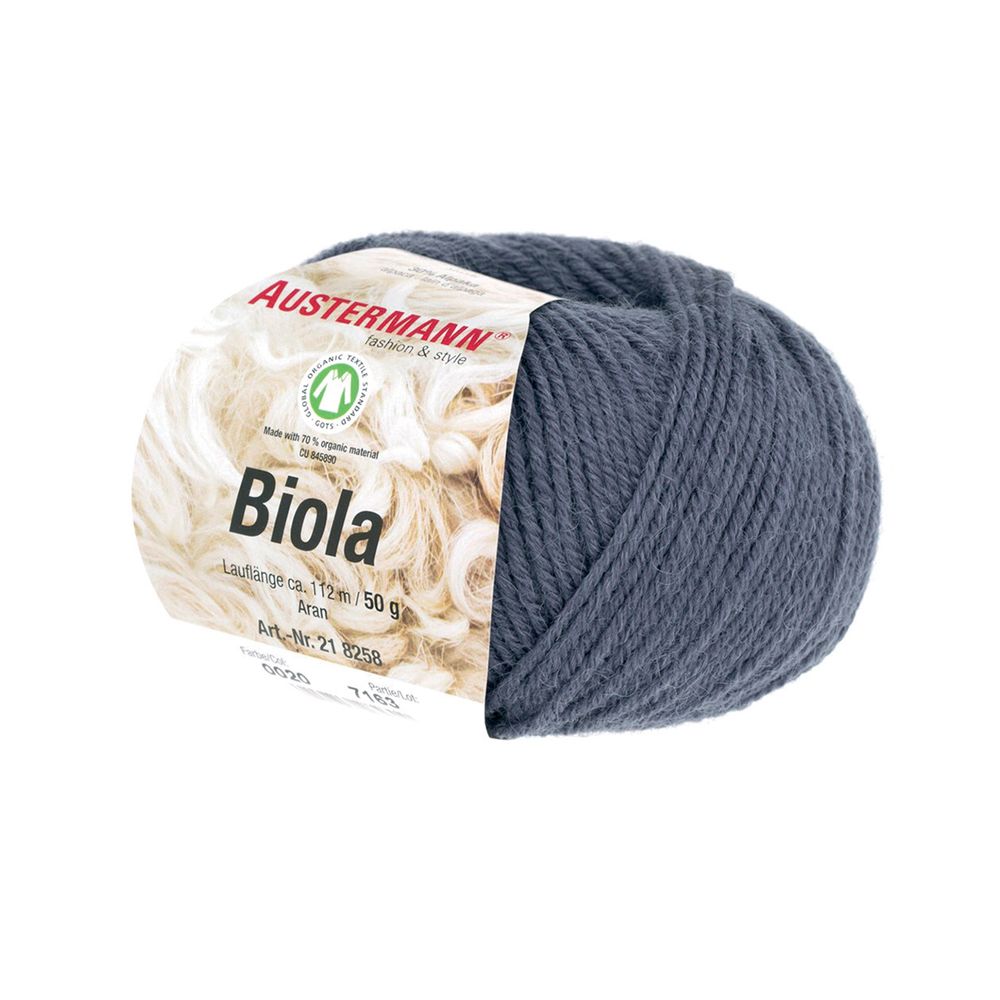 Пряжа Austermann (Аустерманн) Biola / уп.10 мот. по 50 г, 112 м, 12018