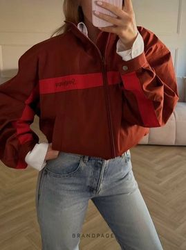 Ветровка бордовая от Saint Laurent BP5-696564