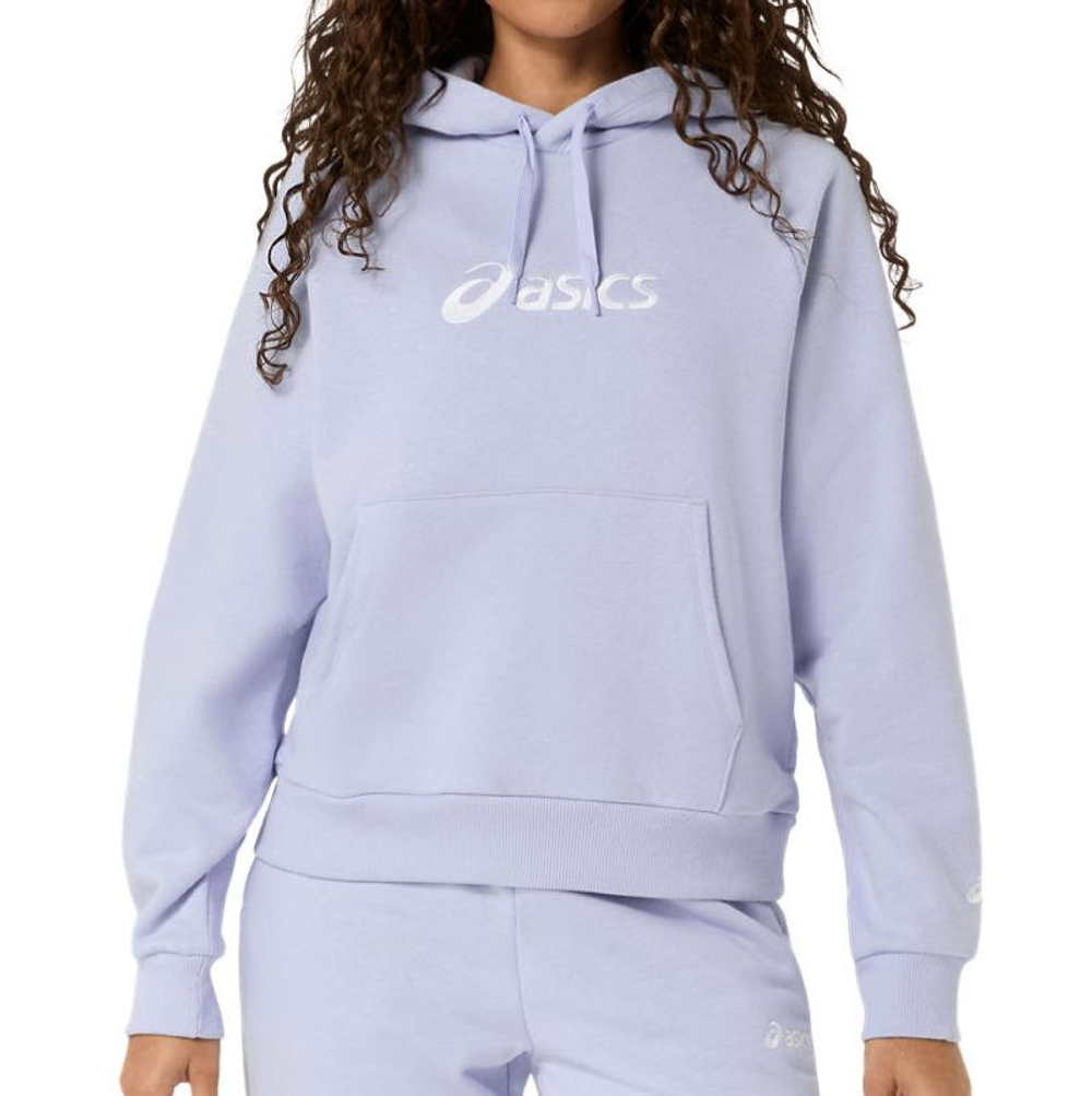 Женская теннисная куртка Asics Logo Fleece Pullover Hoodie - fresh air