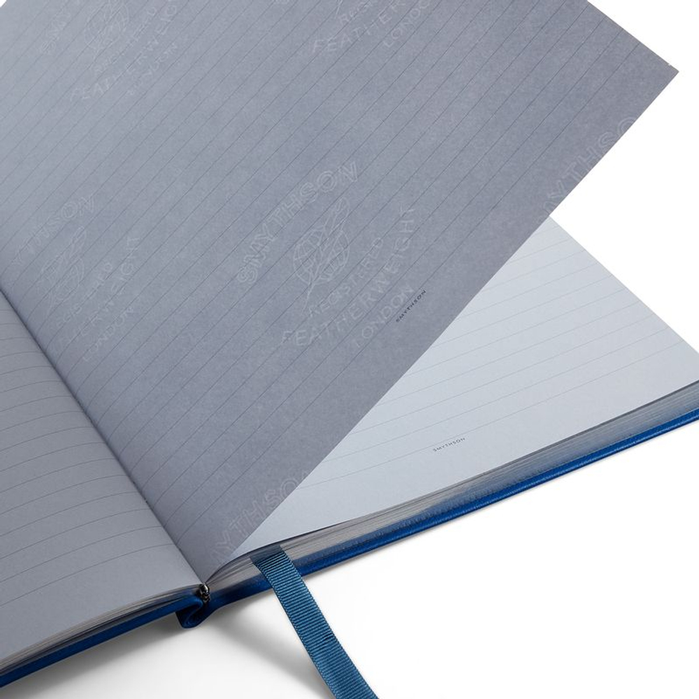 Smythson Блокнот Portobello Notebook in Panama, Black (бежевый)