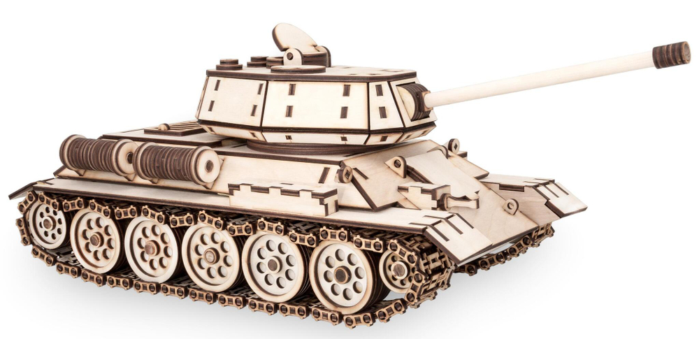 Конструктор деревянный 3D EWA Танк T-34-76