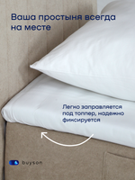 Бескаркасная кровать с матрасом БайСанни (велюр)