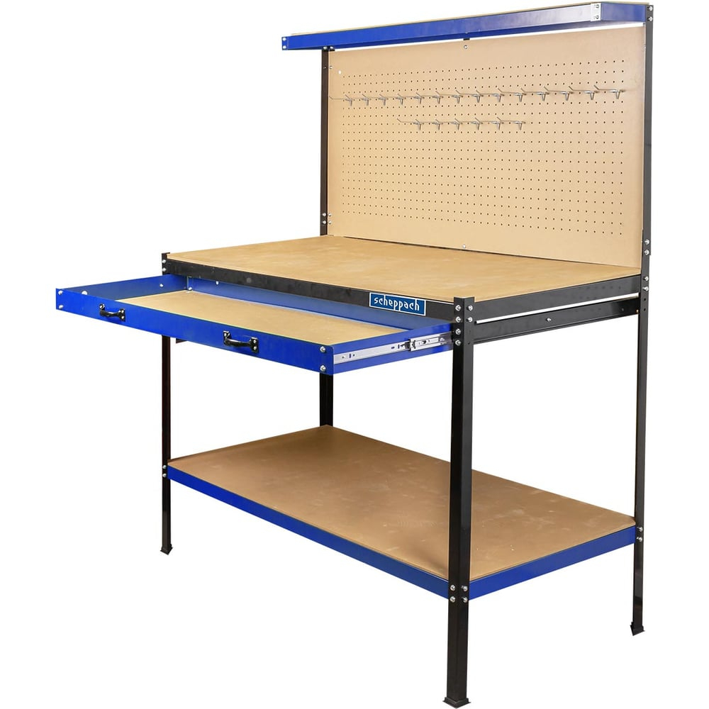 Верстак Scheppach слесарный, металлический, 1200х600х1500мм Sch-TW-01Y0320(62809)