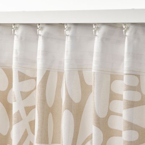 Комплект штор IKEA MAJSMOTT (МАЙСМОТТ), Бежевый с рисунком, 145x250 см, 2 шт