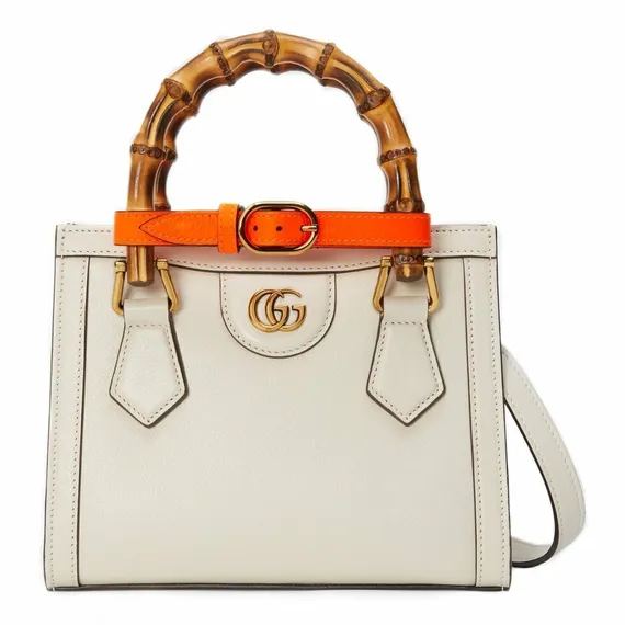 Сумка-тоут Gucci Diana размера мини белый
