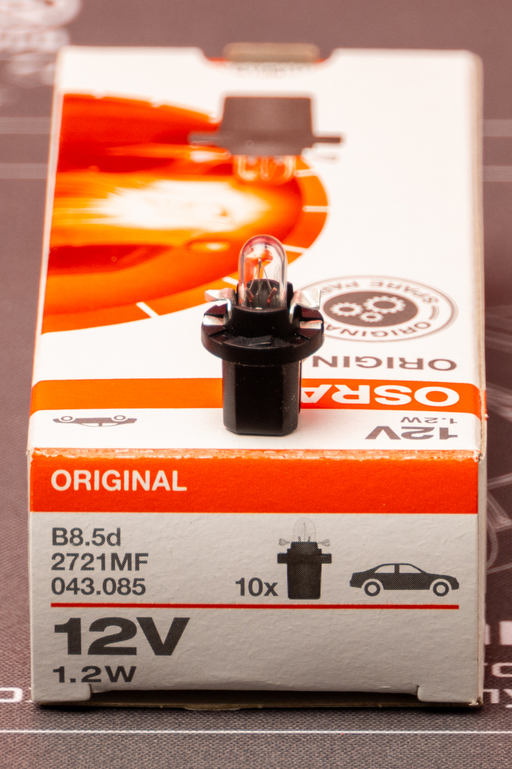 Osram 1.2W 12V Панель приборов - черный (Закругленный цоколь) (1шт.)