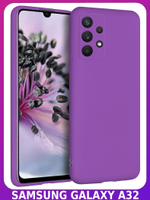 Мягкий Soft Touch чехол из силикона для SAMSUNG GALAXY A32 4G (не 5G!) с бархатной подкладкой