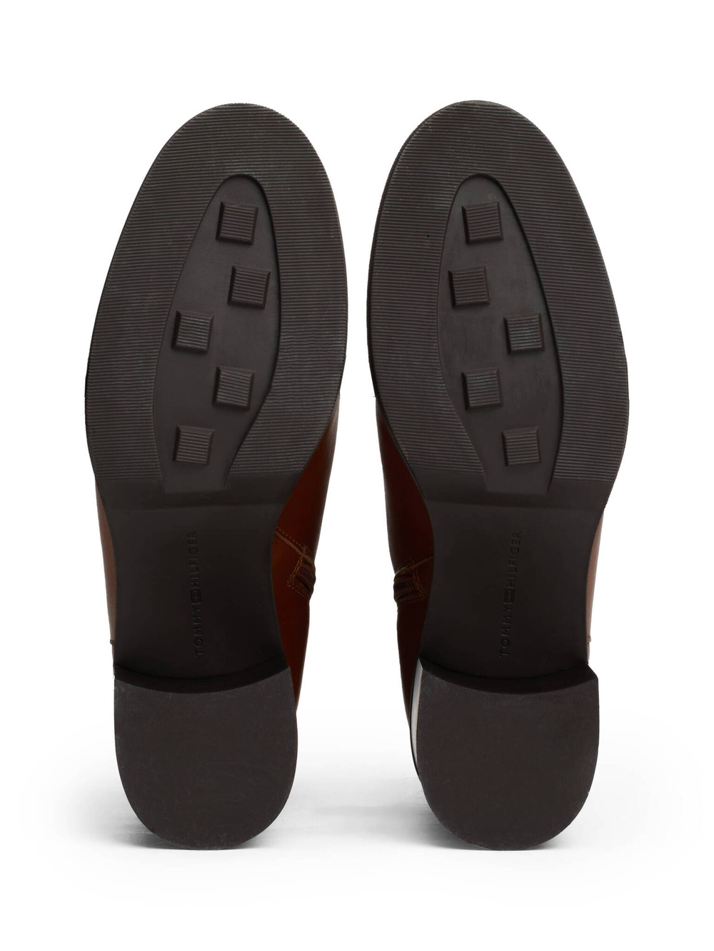 Кожаные ботильоны на каблуке Tommy Hilfiger - коричневый(FW0FW08183)