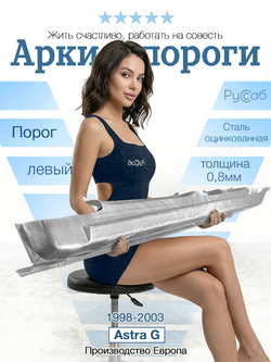 Порог левый Opel Astra G 1998-2003 (Potrykus)