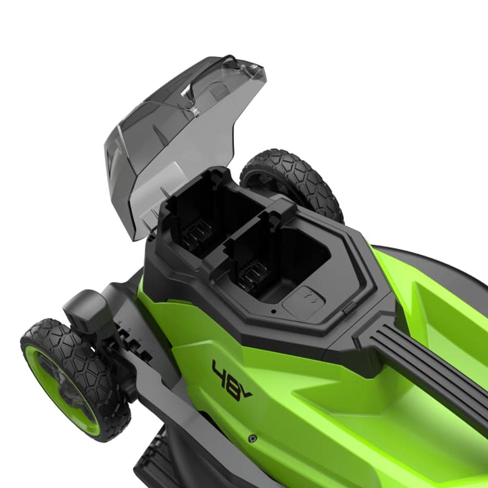 Газонокосилка аккумуляторная Greenworks GD24X2LM361, 2х24V, 36 см, бесщеточная, c 2хАКБ 4Ач и двойным ЗУ (2520707UD)