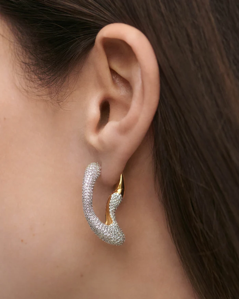 Серьги Pav Sense Hoops серебро 925 пробы покрытое золотом