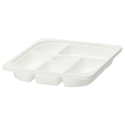 IKEA TROFAST (ИКЕА ТРУФАСТ) — Поднос с отделениями, белый, 42x30x5 см