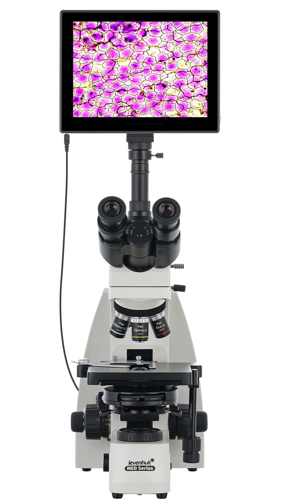 Микроскоп цифровой Levenhuk MED D45T LCD, тринокулярный