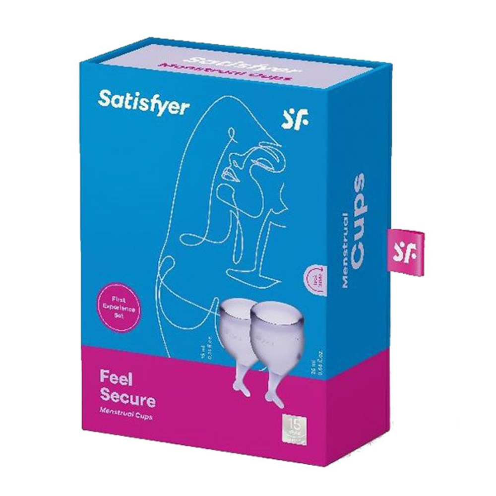 Набор фиолетовых менструальных чаш Satisfyer Feel secure Menstrual Cup