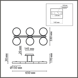 8030/108CL LEDIO LN26 345 белый, дерево/металл/акрил Потолочный светильник LED 108W 3000/4000/6000К 220V PLATO