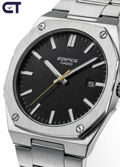 CASIO EFR-S108D-1AVUDF EDIFICE мужские наручные часы — мужская модель с черный циферблатом и сапфировым стеклом