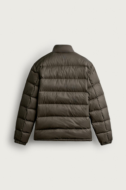 ZARA ПУХОВИК 80% ПУХА, 20% ПЕРА WATER REPELLENT, ЧЕРНЫЙ/КОРИЧНЕВЫЙ