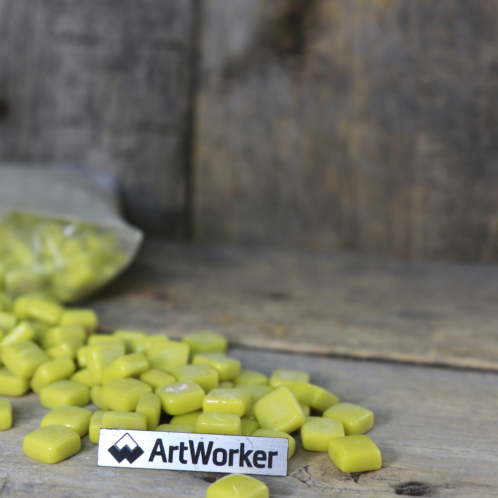 Стеклянная мозаика 12x12 мм, желтый цвет ArtWorker