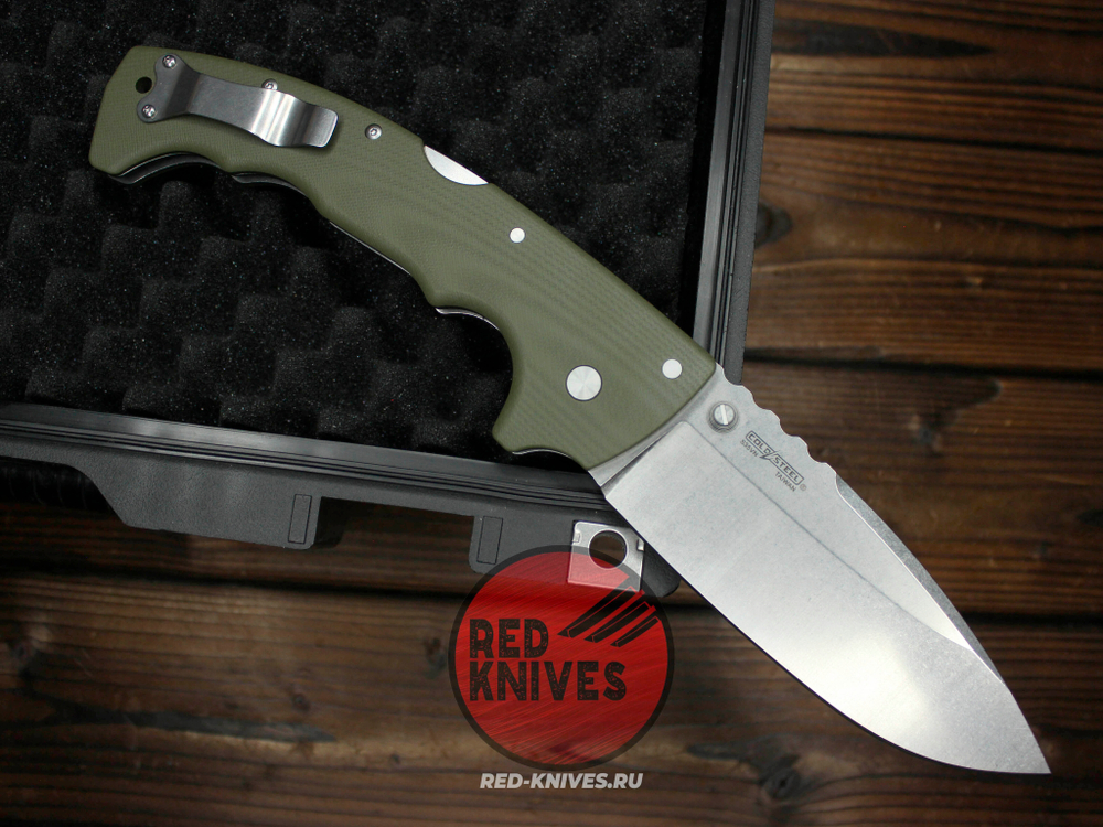 Нож Cold Steel 5 Max - руокять зеленый G10, светлый клинок