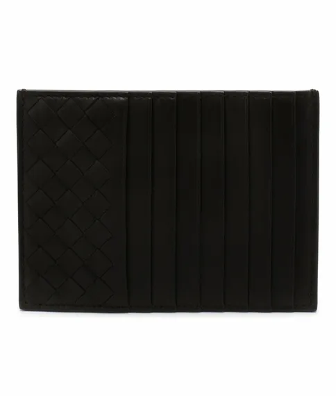 Кожаный футляр для кредитных карт Bottega Veneta черный